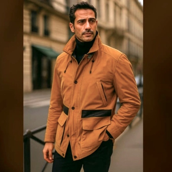 NWT LIVAR Liviana Palli Designer Italian Leather Jacket Gold Suede M MSRP $1500 - Picture 1 of 6